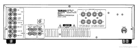 Yamaha ax 530 amplifier owners manual. - Palavra de deuses, memória de homens.