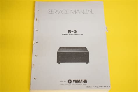 Yamaha b 2 power amplifier original service manual. - Mandat der theologie und die zukunft des glaubens..