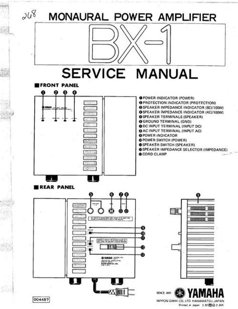 Yamaha bx 1 power amplifier original service manual. - Nurses handbook of health assessment 8th edition.
