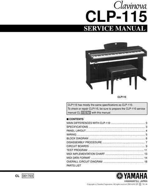 Yamaha clp 115 clp115 service manual. - Essai sur le pouvoir createur et normatif du juge.