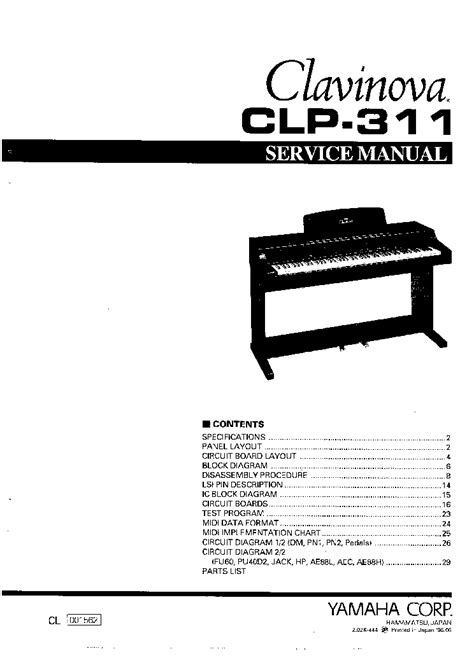 Yamaha clp311 clp 311 complete service manual. - California complex litigation manual by michael i greer.