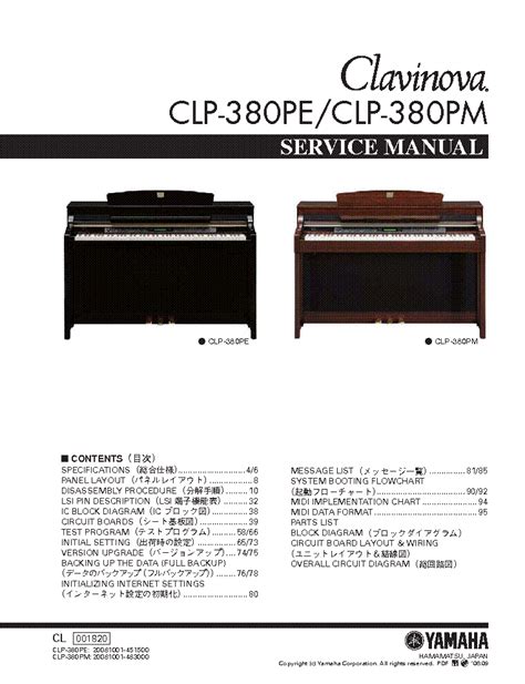 Yamaha clp380 clp 380 complete service manual. - Ultimos descubrimientos de entierros postclásicos, cholula, puebla.