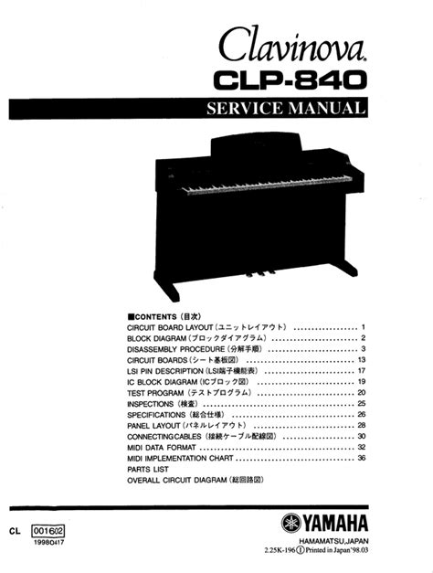 Yamaha clp840 clp 840 complete service manual. - Organic chemistry wade solution manual 7th.