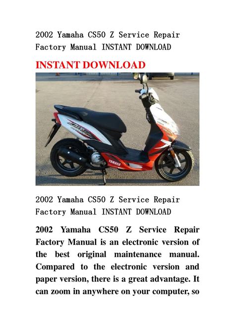 Yamaha cs50 2002 factory service repair manual. - Manuale di istruzioni del frullatore a immersione.