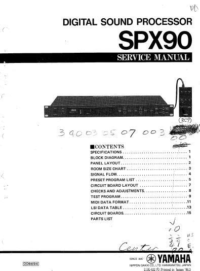 Yamaha digital sound processor spx90 service manual. - Deconstructing harold hill an insiders guide to musical theatre.