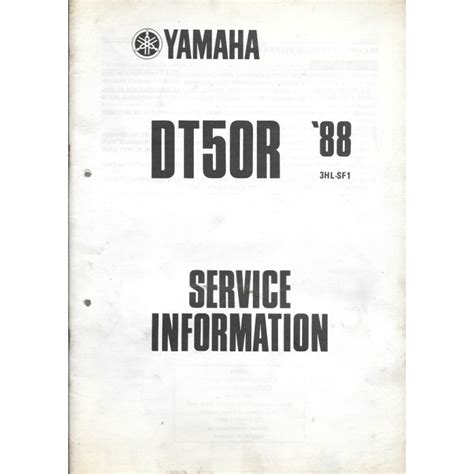 Yamaha dt 50 r service manual. - Les trente-six chats de marie tatin.