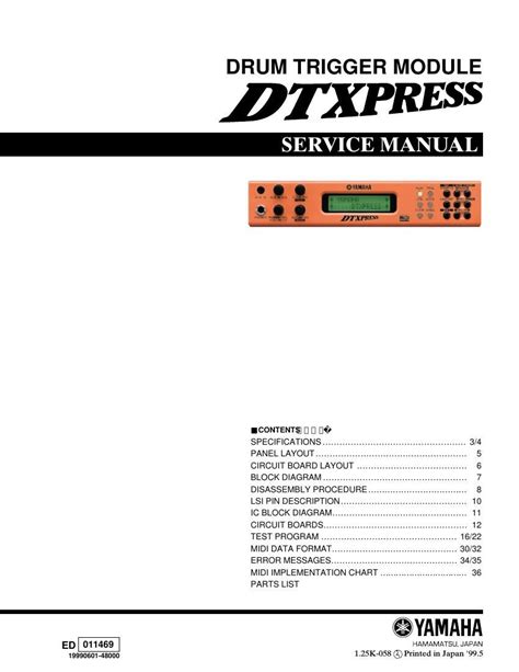 Yamaha dtxpress iv drum trigger module service manual. - Service repair manual 2015 kia optima.