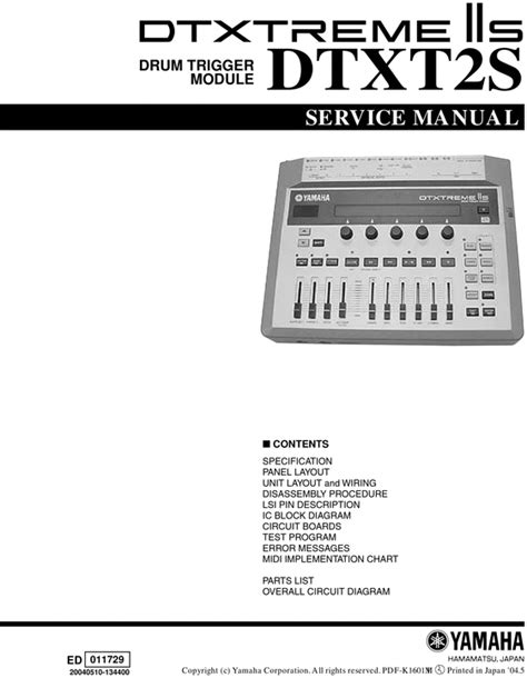 Yamaha dtxt2s dtxtreme iis dtx repair service manual. - Dave ramsey consumer awareness video guide answers.
