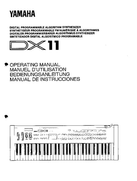 Yamaha dx 11 dx11 complete service manual. - Le management du système d'information hospitalier.