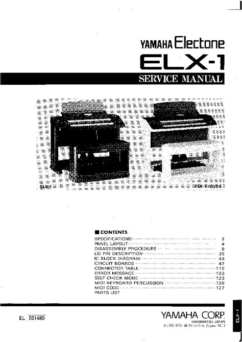 Yamaha electone elx 1 manuel de réparation. - Kirloskar screw water cooled chillers service manual.