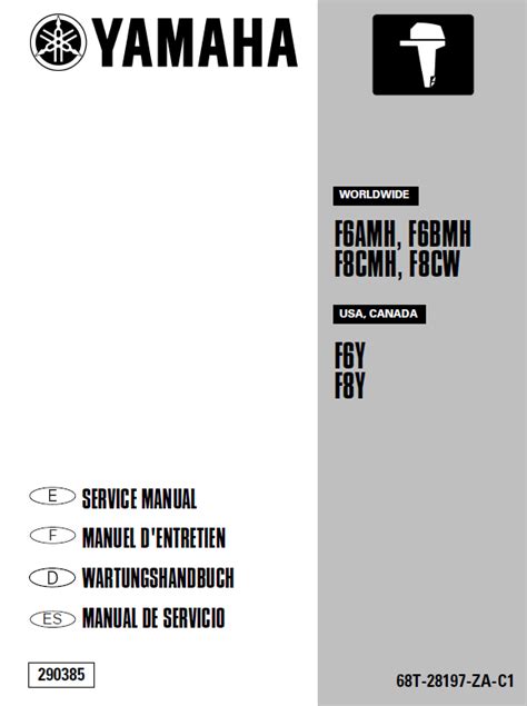 Yamaha f6amh f6bmh f8cmh f8cw f6y f8y manuale di riparazione per servizi fuoribordo. - Yamaha ttr 125 t e t lw t lwe t 2004 motorcycle repair manual.