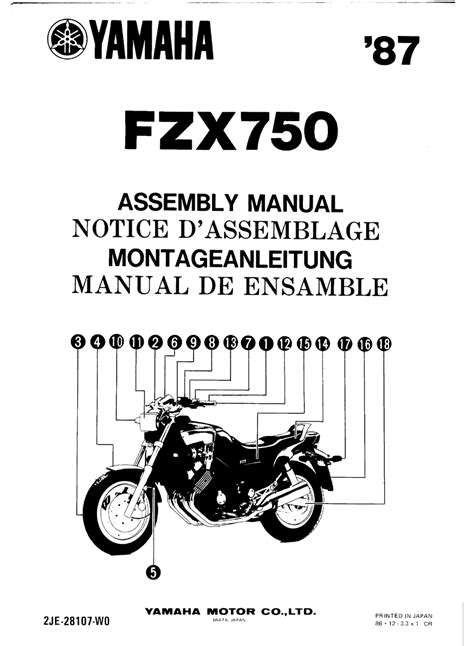 Yamaha fz fzx750 service manual 1986 1987. - Yamaha raptor 350 manuale di servizio.