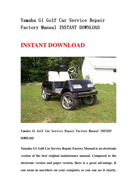 Yamaha g1 golf car service repair factory manual instant download. - Eclipse guide step by step learning.