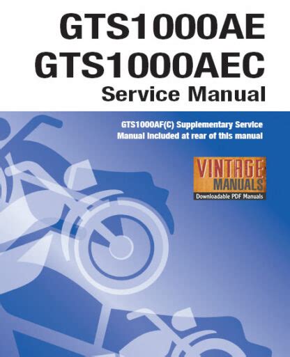 Yamaha gts1000 service repair manual 93 on. - Moto guzzi v750 ie engine service repair manual 2012 2013.