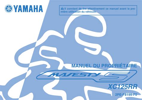 Yamaha majesty 125 manuel du propriétaire. - Briggs and stratton 550e series manual.