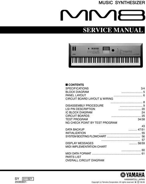 Yamaha mm8 synthesizer service manual mm 8. - Cummins onan hdkca hdkcb hdkcc hdkcd rv generator set service repair manual instant.