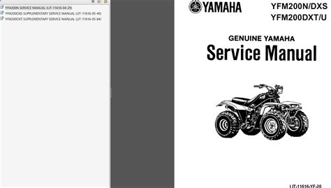 Yamaha moto 4 yfm200 service manual. - Snapper lawn mower manuals for repair.