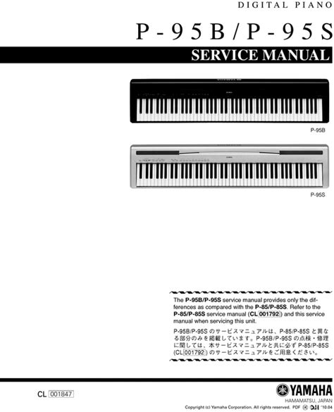 Yamaha p 95 p95 service manual digital piano. - 2003 pontiac sunfire service repair manual software.