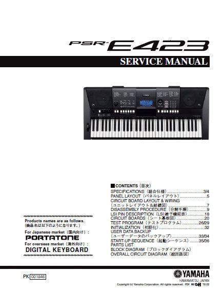 Yamaha psr e423 digital keyboard service manual. - Bischof leodegar und das konzil von autun.