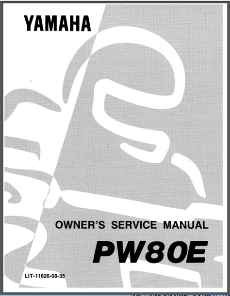 Yamaha pw80 pw 80 workshop service repair manual. - Manuale di istruzioni per il distributore di acqua di casa oasis.