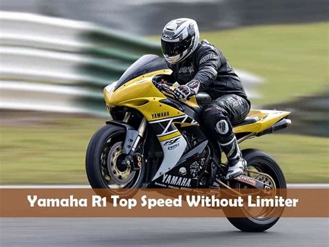 Yamaha r1 top speed without limiter. Motorcycle Consumer News tests of the 1998 model year YZF-R1 yielded a 0 to 60 mph (0 to 97 km/h) time of 2.96 seconds and 0 to 100 mph (0 to 161 km/h) of 5.93 seconds, a 0 to 1⁄4 mi (0.00 to 0.40 km) time of 10.19 seconds at 131.40 mph (211.47 km/h), and a top speed of 168 mph (270 km/h), with deceleration from 60 to 0 mph (97 to 0 km/h) of 113... 