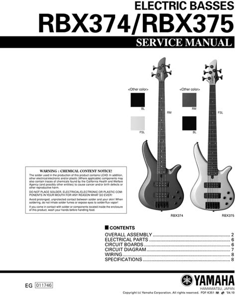 Yamaha rbx264 rbx 264 rbx 264 complete service manual. - La novelas históricas de pío baroja.