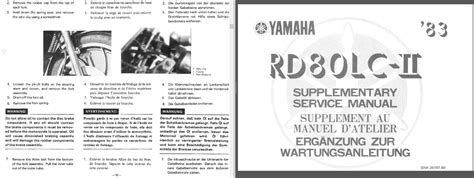 Yamaha rd80 rd80lc service reparatur handbuch download 1982 1984. - Stihl basic engine 4140 service manual.