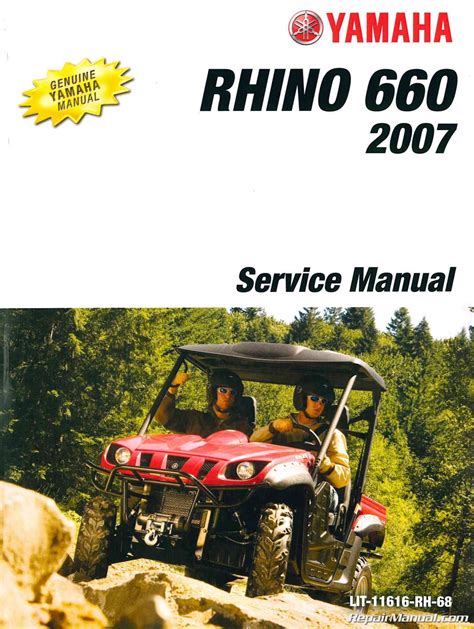 Yamaha rhino 450 riparazione manuale di servizio 2006 2009 yxr45f utv. - Yamaha rx v471 htr 4064 av receiver service manual.