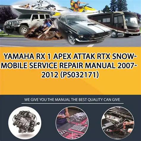 Yamaha rx 1 apex attak rtx motoslitta manuale completo di riparazione officina 2007 2012. - Human services case worker exam study guide.