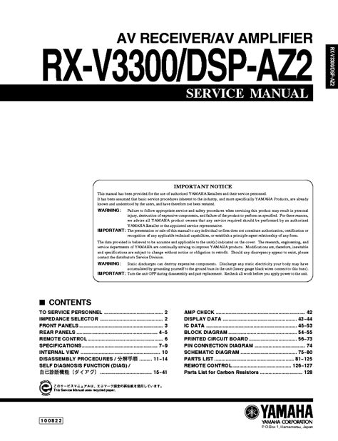Yamaha rx v3300 dsp az2 service manual repair guide. - La mondialisation des marchés bancaires et financiers.