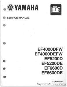 Yamaha service manual ef5200de ef6600de ef4600. - Sony hvr a1 service manual repair guide.