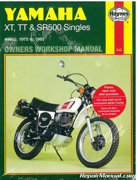 Yamaha sr500 xt500 complete workshop repair manual 1975 1982. - Hayness ford mondeo mk3 repair manual.