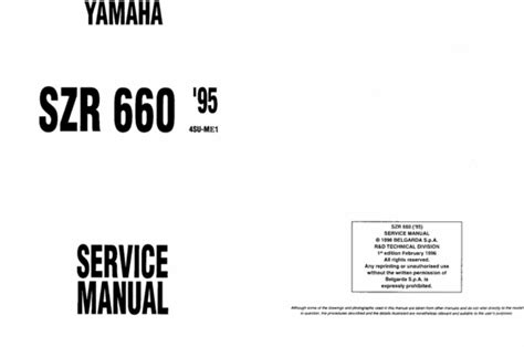 Yamaha szr660 szr 660 complete workshop repair manual 1995 1998. - Manual de instrues tv philips 42 lcd.