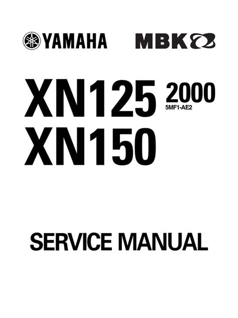 Yamaha teos xn125 xn150 komplette werkstatt reparaturanleitung ab 2000. - Briggs stratton intek v twin service manual.