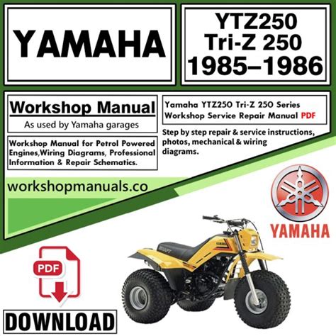 Yamaha tri z 250 service manual repair 1986 ytz250. - Manual de ford explorer 2003 en espanol.