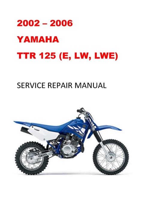 Yamaha ttr 125 workshop repair manual all 1999 2006 models covered. - Cryptography and network security principles and practice 5th edition solution manual.