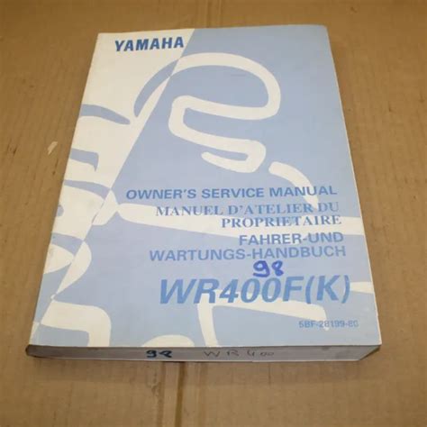 Yamaha wr 400 f 1998 1999 service repair manual parts wr400f. - Stochastik für einsteiger. eine einführung in die faszinierende welt des zufalls..