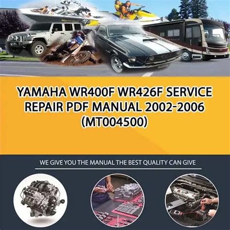 Yamaha wr400f wr426f complete workshop repair manual 2002 2006. - High performance manual boost controller install.