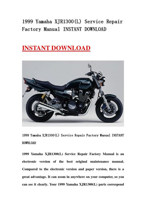 Yamaha xjr1300 l 1999 2003 service manual. - 13 hp power briggs and stratton manual.
