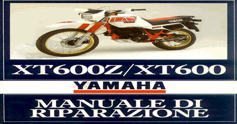 Yamaha xt600 1985 manuale di servizio di riparazione. - Four winds motor home service manual 2015.