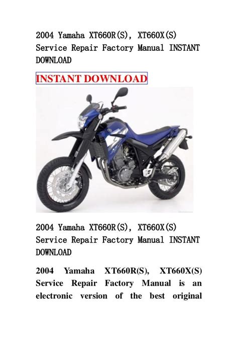 Yamaha xt660r xt660x 2004 serv ice repair manual. - Colonización penal de la tierra del fuego.
