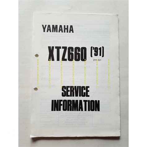 Yamaha xtz 660 1991 motorcycle workshop manual repair manual service manual. - New holland 438 disc mower parts manual.
