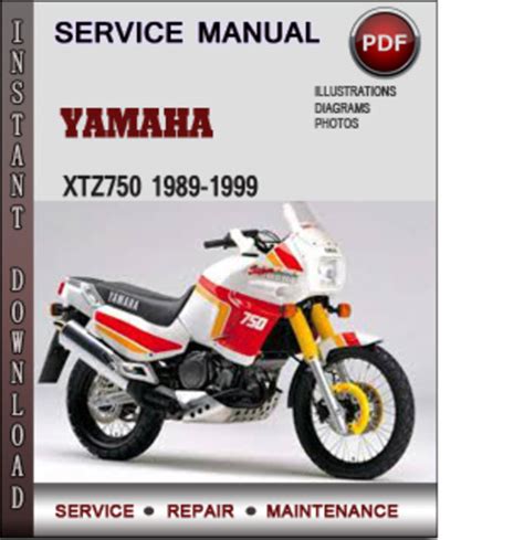 Yamaha xtz750 1989 repair service manual. - Manuali di riparazione internazionali per trattori case.
