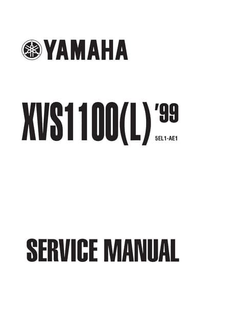 Yamaha xvs1100 l 1999 werkstatt service reparaturanleitung. - Mercruiser 4 2 d tronic repair manuals.