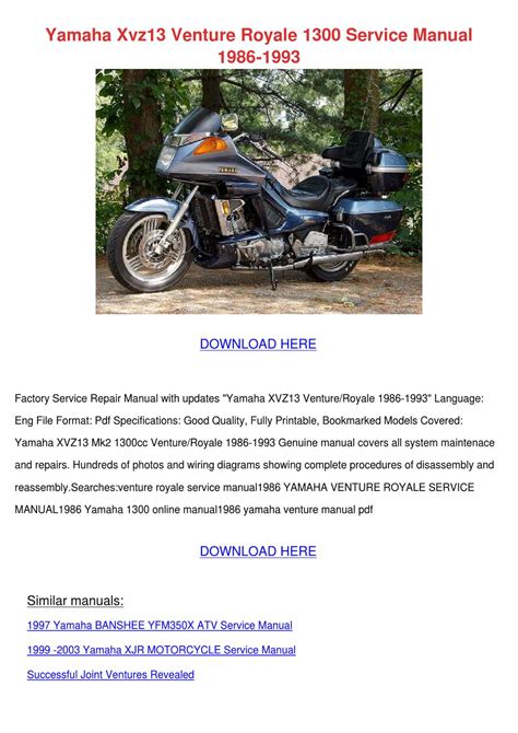 Yamaha xvz 1300 venture repair manual 1986 1993. - How to become a playstation home guide.
