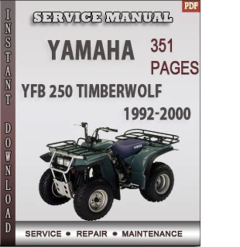 Yamaha yfb 250 timberwolf 1992 2000 factory service repair manual download. - A cappella arranging music pro guides.
