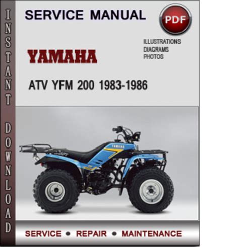 Yamaha yfm 200 1983 1986 service repair manual. - Tableau, ou, la vision de dieu.