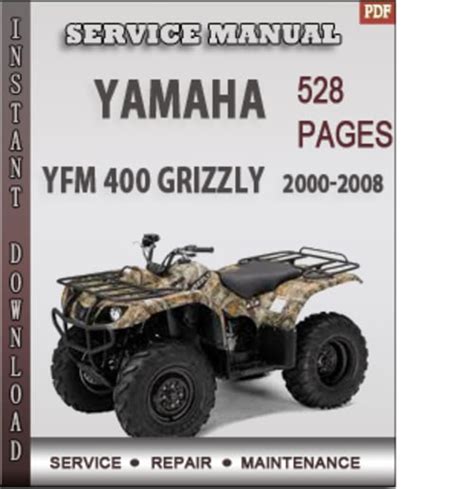 Yamaha yfm 400 grizzly 2000 2008 manuale di riparazione servizio di fabbrica. - H 264 4 canales dvr manual.