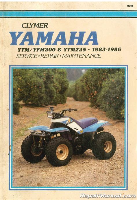 Yamaha yfm200 ytm200 ytm225 1983 1986 service repair manual. - Fluid mechanics potter and wiggert solution manual.