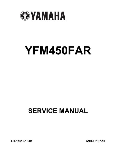 Yamaha yfm45far yfm450far service repair manual instant. - Manuel de réparation pour jaguar x300 xjr.